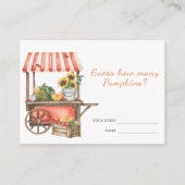 Pompoen baby shower Raad eens hoeveel pompoenen sp Informatiekaartje (Voorkant)