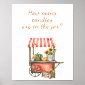Pompoen baby shower Raad eens hoeveel snoepjes in Poster (Voorkant)