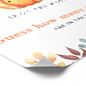 Pompoen baby shower Raad eens hoeveel snoepjes Poster (Hoek)