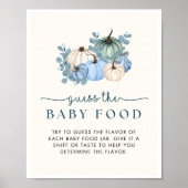 Pompoen Baby shower Raad het Baby Food Game Sign Poster (Voorkant)