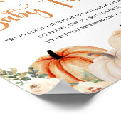 Pompoen Baby shower Raad het Baby-voedselteken Poster (Hoek)