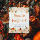 Pompoen Baby shower Raad het Baby-voedselteken Poster