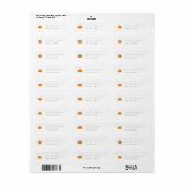 Pompoen Baby Shower Retouradreslabels Etiket (Full Sheet)