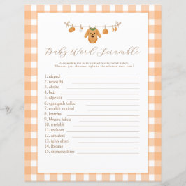 Pompoen Baby Shower Spelkaart