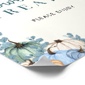 Pompoen Baby shower Sweet Treats Sign Poster (Hoek)