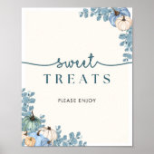 Pompoen Baby shower Sweet Treats Sign Poster (Voorkant)