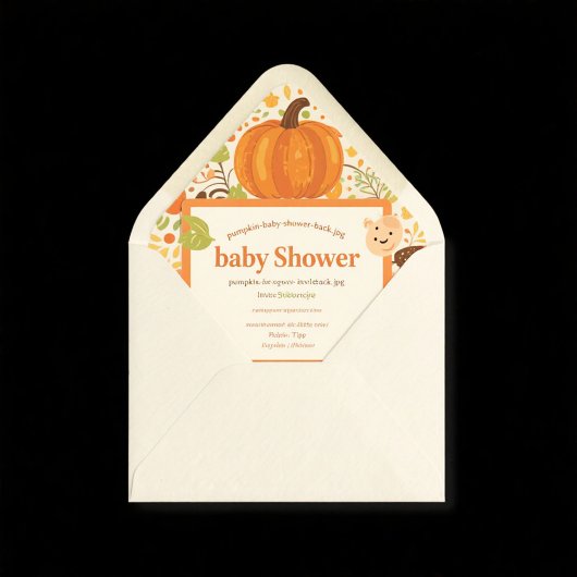 Pompoen Baby shower Uitnodigen – Schattige & Custo Kaart