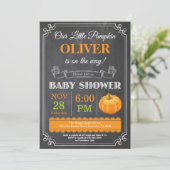 Pompoen Baby Shower Uitnodiging (Staand voorkant)