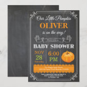 Pompoen Baby Shower Uitnodiging (Voorkant / Achterkant)
