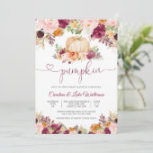 Pompoen Baby Shower Uitnodiging (Staand voorkant)