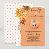 pompoen baby shower uitnodiging (Voorkant / Achterkant)