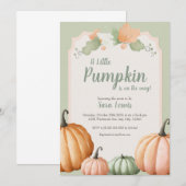 Pompoen Baby shower uitnodiging (Voorkant / Achterkant)