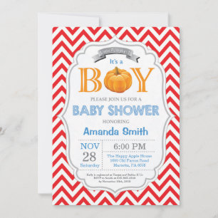 Pompoen Baby Shower Uitnodiging Herfst Autumn Jong