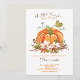 Pompoen Baby shower uitnodiging Herfst Herfst Neut