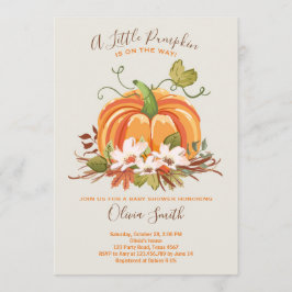 Pompoen Baby shower uitnodiging Herfst Herfst Neut
