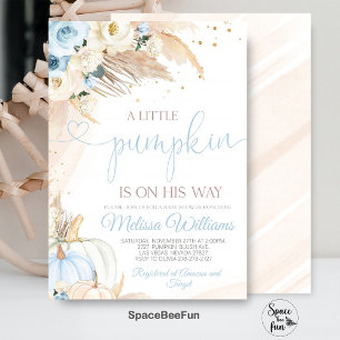 Pompoen Baby shower Uitnodiging Jongen Boho Pampas