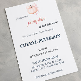 Pompoen Baby Shower Uitnodiging – Schattig & Op Ma