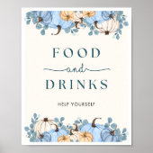 Pompoen Baby shower Voedsel & Drinken Teken Poster (Voorkant)
