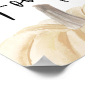 Pompoen Baby shower Voedsel Teken Poster (Hoek)