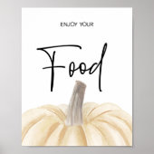 Pompoen Baby shower Voedsel Teken Poster (Voorkant)