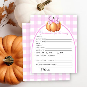 Pompoen baby shower - voorspellingen en advies bab