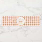 Pompoen Baby shower Waterflesetiketten Waterfles Etiket (Enkel label)