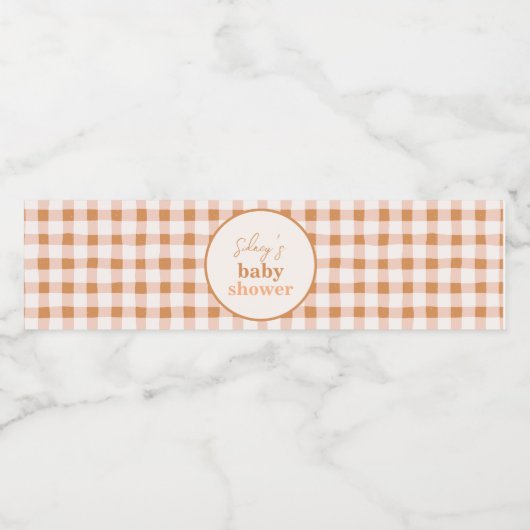 Pompoen Baby shower Waterflesetiketten Waterfles Etiket (Enkel label)