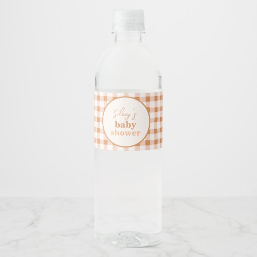 Pompoen Baby shower Waterflesetiketten Waterfles Etiket (Voorkant)
