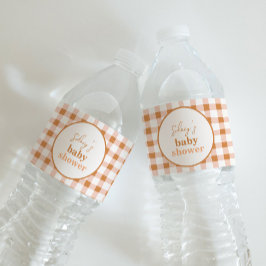 Pompoen Baby shower Waterflesetiketten Waterfles Etiket