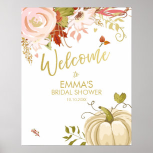 Pompoen Baby Shower Welkom Bord Verliefd Worden in Poster