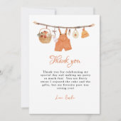 Pompoen babykleding Baby shower Dank u kaart (Voorkant)