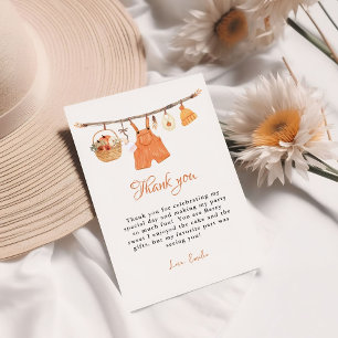 Pompoen babykleding Baby shower Dank u kaart