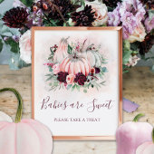 Pompoen baby's zijn zoet Baby shower teken Poster