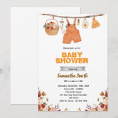 Pompoen babyshower uitnodiging (Voorkant / Achterkant)