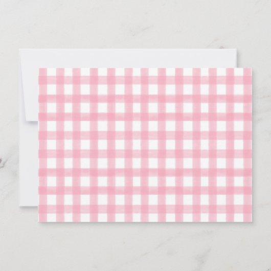 Pompoen Bedankt Foto Kaart - Meisje (Geruit) (Achterkant)