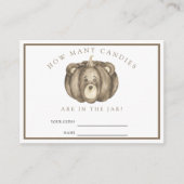 Pompoen Beer Baby shower Raad eens hoeveel snoepje Informatiekaartje (Voorkant)