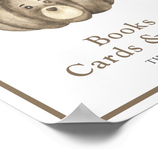 Pompoen beer - boeken kaarten en geschenken poster (Hoek)