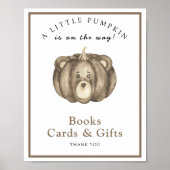 Pompoen beer - boeken kaarten en geschenken poster (Voorkant)