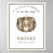 Pompoen beer - Drinken helpen jezelf Poster (Voorkant)