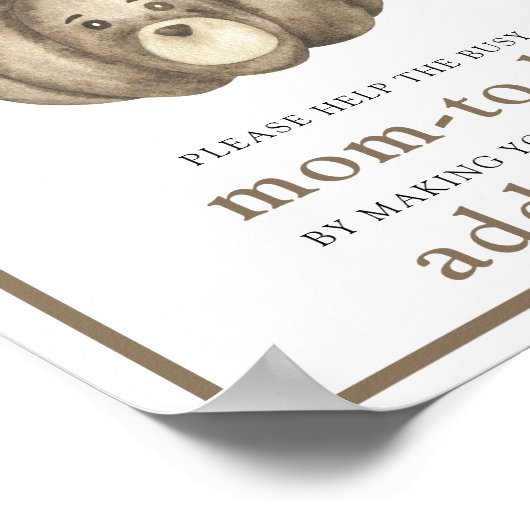 Pompoen Beer - Help de drukke moeder-to-be Poster (Hoek)