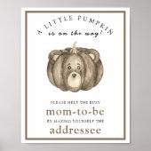 Pompoen Beer - Help de drukke moeder-to-be Poster (Voorkant)