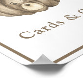 Pompoen beer - kaarten en geschenken baby shower poster (Hoek)