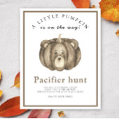 Pompoen Beer Pacifier jacht baby shower spel Poster