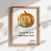 Pompoen Bijbel Verse Wall Art Print