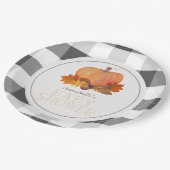 Pompoen Black Buffalo controleert Baby shower Papieren Bordje (Gekanteld)