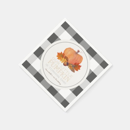 Pompoen Black Buffalo Controles Verjaardag servett Servet (Hoek)