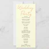 Pompoen & bladeren Herfst lichtgeel bruiloft progr (Achterkant)