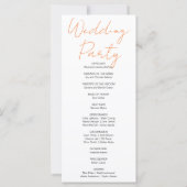 Pompoen & bladeren Herfst off wit bruiloft program (Achterkant)