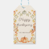 Pompoen bladeren Thanksgiving cadeau Labels Cadeaulabel (Voorkant)