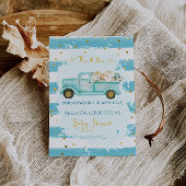 Pompoen Blauw Goud Herfst Herfst Baby shower Bedankkaart